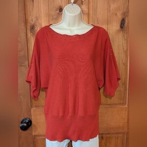 United States‎ Sweaters Red Boat Neck Sweater